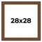 Square Museum Black Picture Frame - UV Acrylic, Foam Board Backing, Hanging Hardware